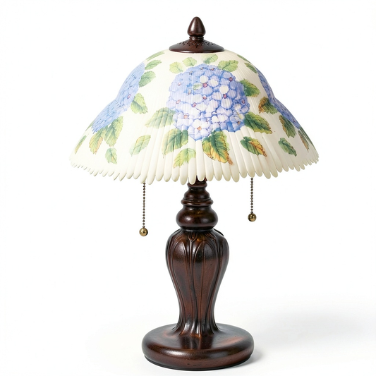 Lampada da Tavolo Stile Tiffany Vetro Colorato con Base Girevole